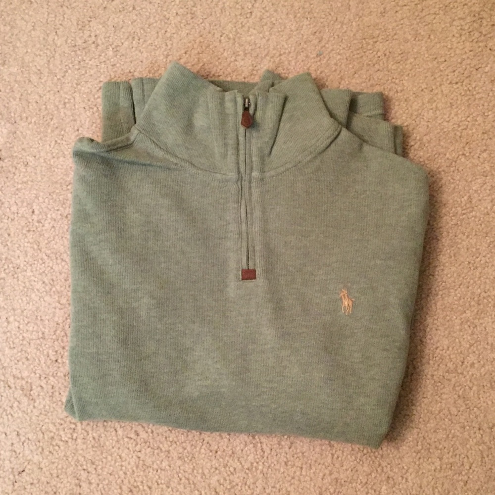 Green Polo by Ralph Lauren Quarter-Zip Sweater